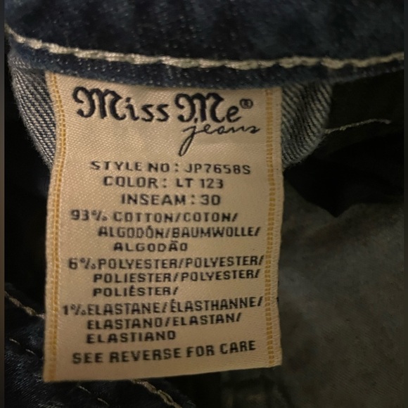 Miss Me Signature Skinny Jean Distressed Size 29 - Picture 6 of 16